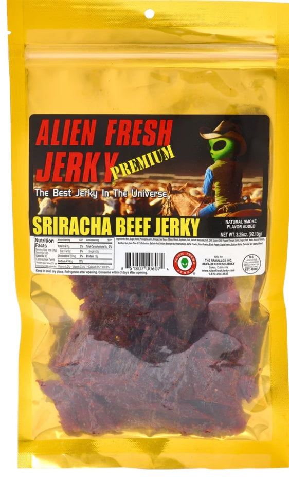 SRIRACHA BEEF JERKY-ALIEN JERKY