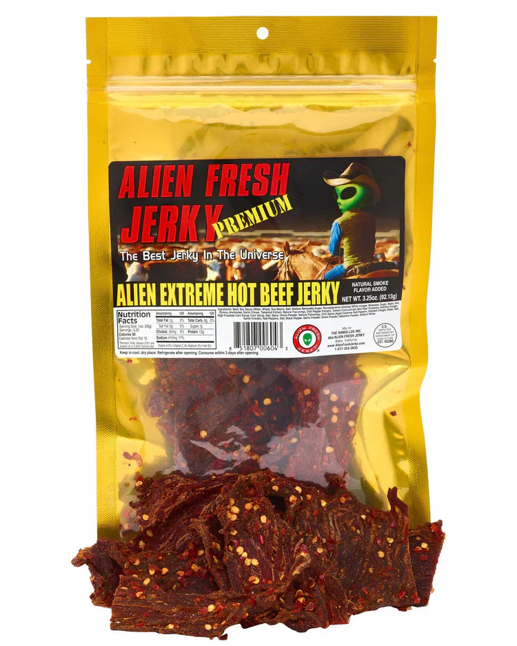 EXTREME HOT BEEF JERKY- ALIEN JERKY