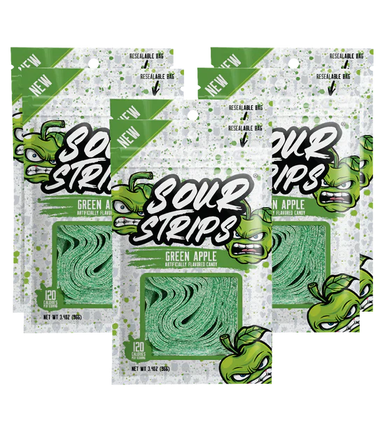 GREEN APPLE- SOUR STRIPS