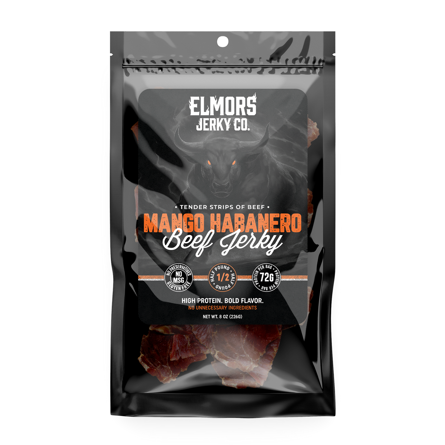 Elmors Jerky co Mango Habanero 8oz HALF POUND