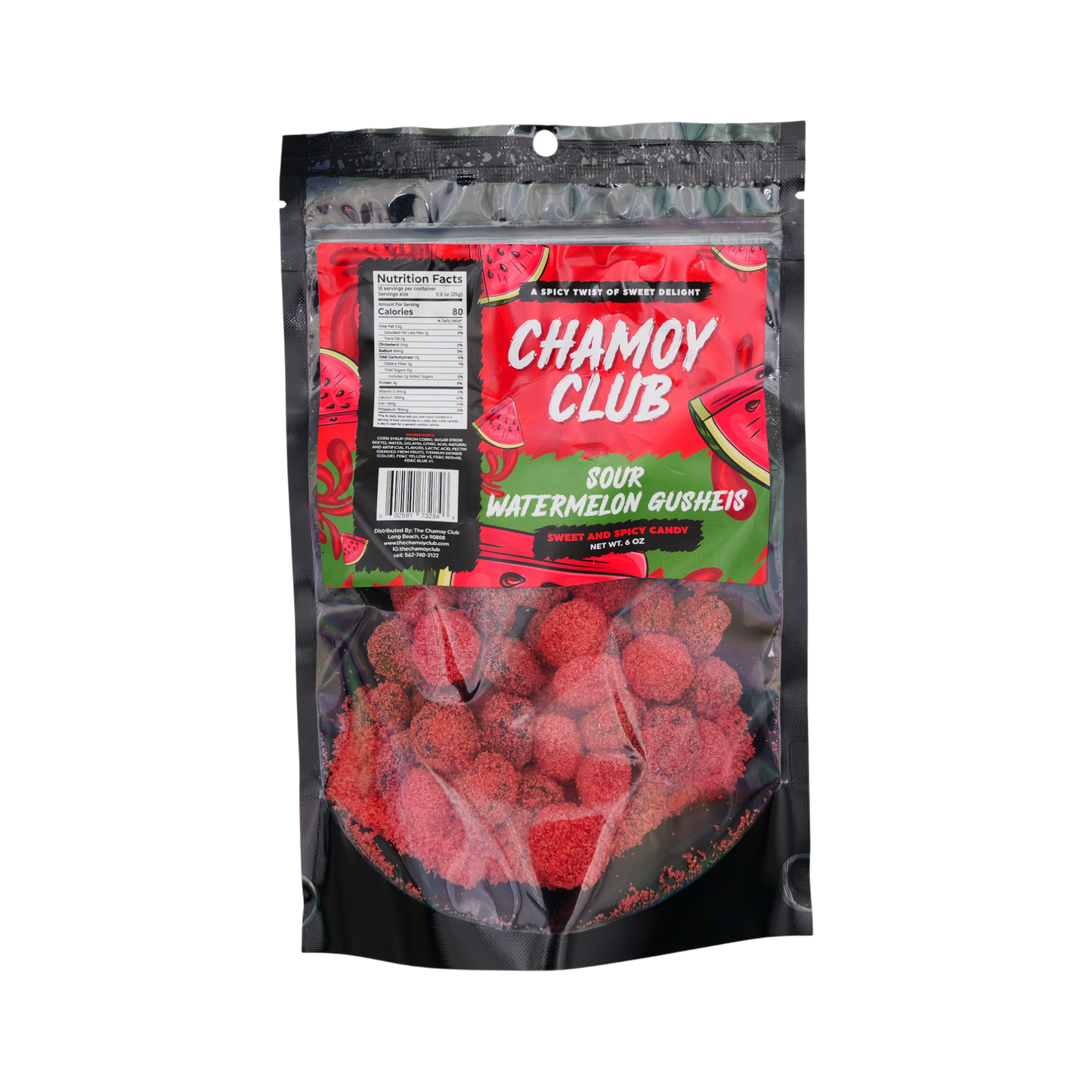Chamoy Club – Sour Gushies Watermelon | 12-Count