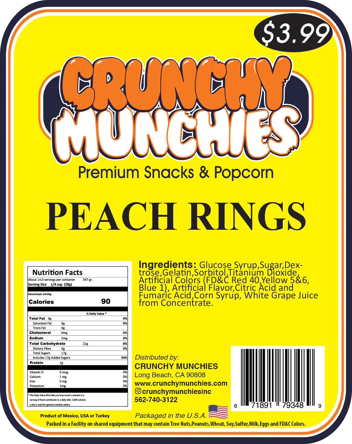 Peach Rings- Crunchy Munchies