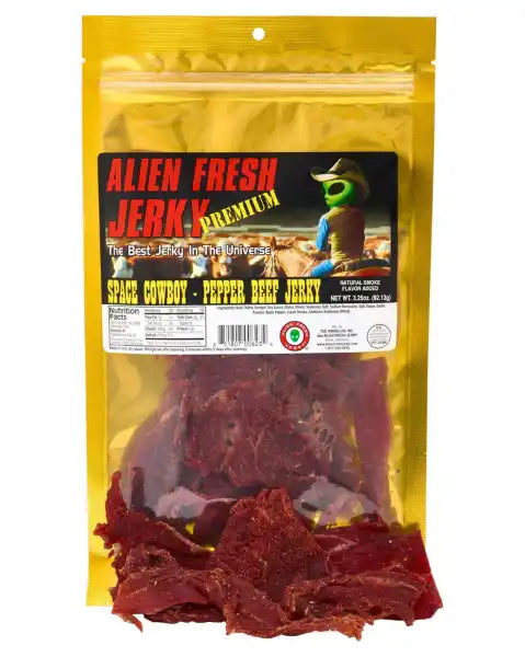 SPACE COWBOY PEPPER BEEF JERKY- ALIEN JERKY
