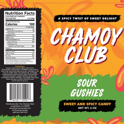 Sour Gushies Chamoy club 25 count