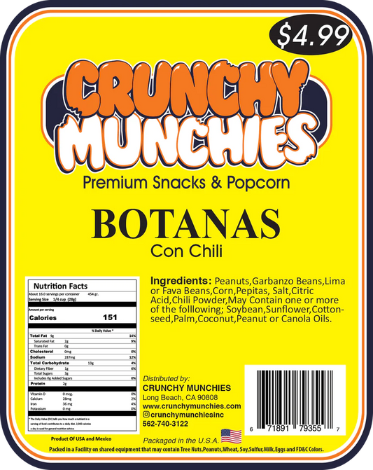 Botanas Crunchy Munchies 16.oz