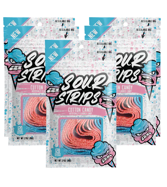 COTTON CANDY- SOUR STRIPS