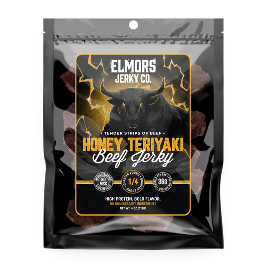 Elmors Jerky co Honey teriyaki 4oz