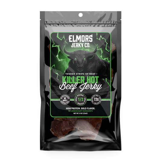 Elmors Jerky co Killer hot 8oz HALF POUND