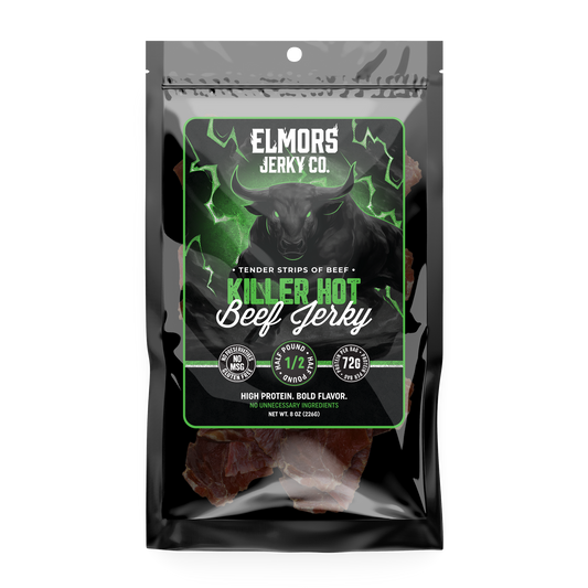 Elmors Jerky co Killer hot 8oz HALF POUND