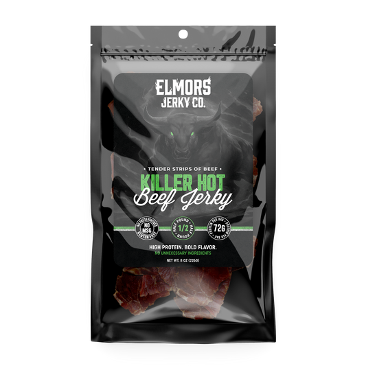 Elmors Jerky co Killer hot 8oz HALF POUND
