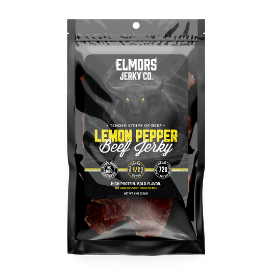 Elmors Jerky co Lemon Pepper 8oz HALF POUND