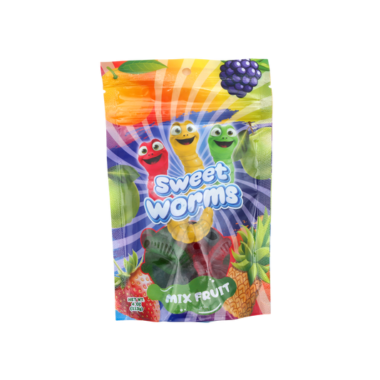 Gummy Worms 4 Oz Bag 12 Pk Assorted