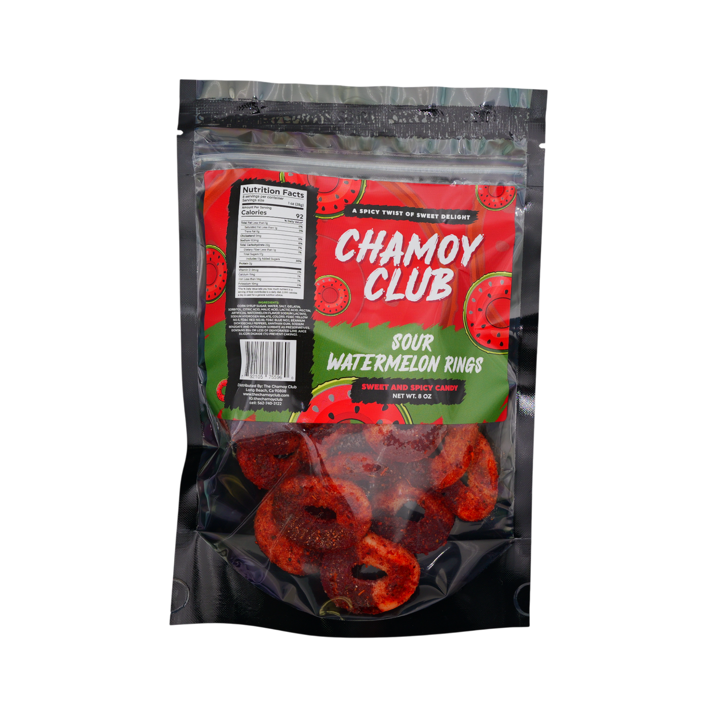 Chamoy Club – Sour Watermelon Rings | 25-Count
