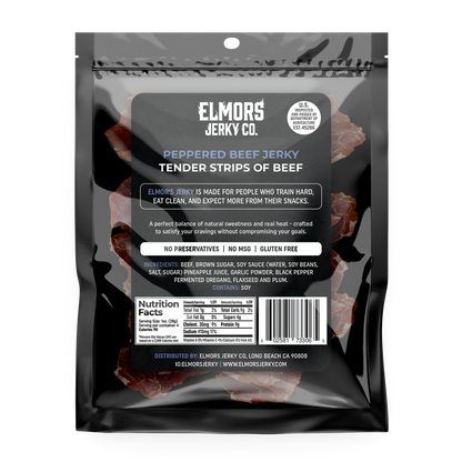 Elmors Jerky co Peppered 4oz