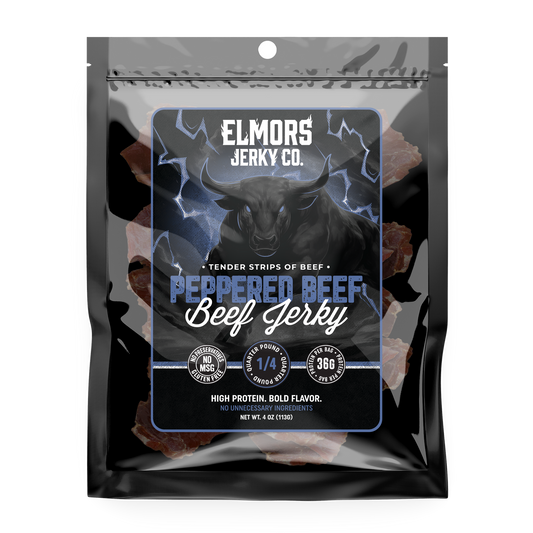 Elmors Jerky co Peppered 4oz