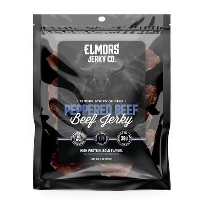Elmors Jerky co Peppered 4oz