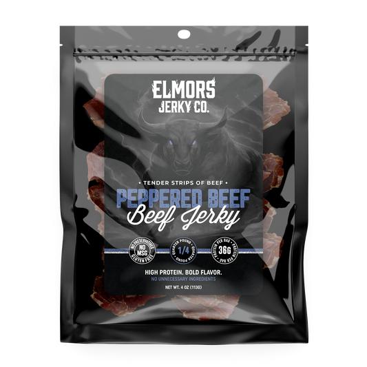 Elmors Jerky co Peppered 4oz