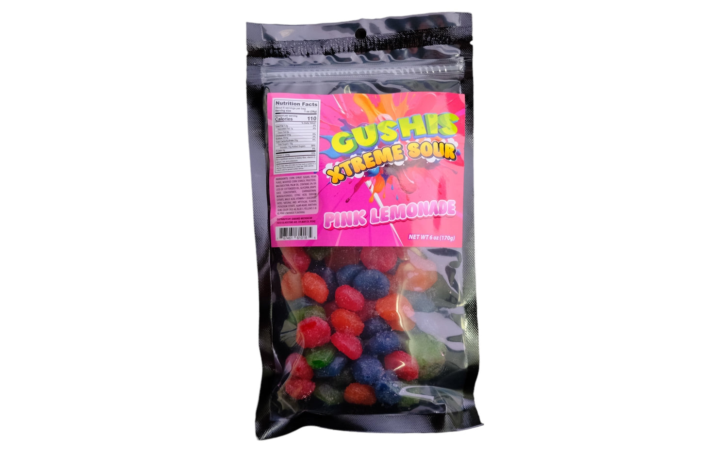 Gushis Xtreme sour pink lemonade-Count 25