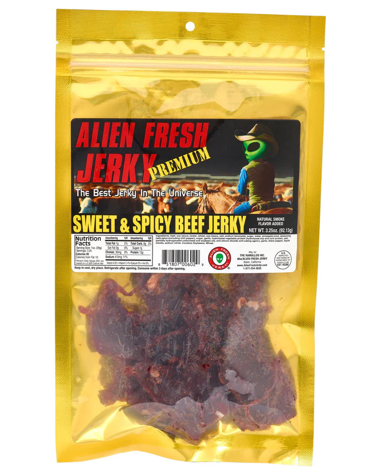 SWEET & SPICY BEEF JERKY- ALIEN JERKY