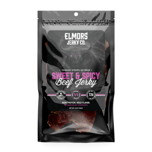 Elmors Jerky co Sweet and spicy 8oz HALF POUND