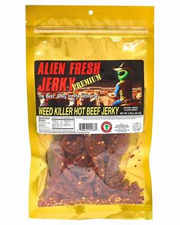 WEED KILLER HOT BEEF JERKY- ALIEN JERKY