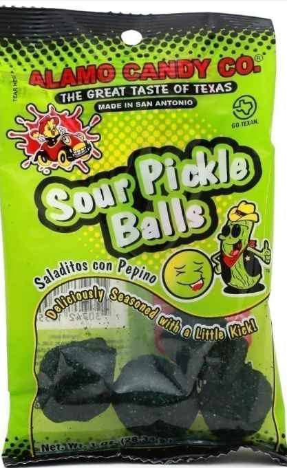 Sour Pickle Balls , 12 Count -Alamo Candy Co.