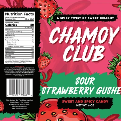 sour gushis flavors strawberry chammy club 25count