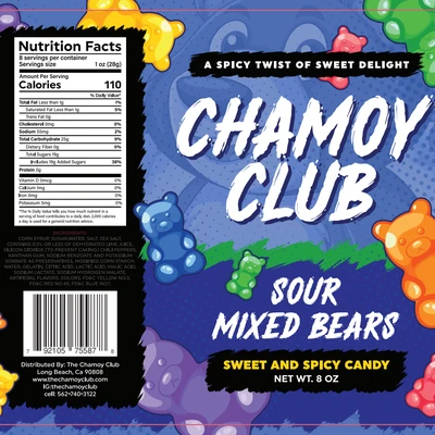 sour bears Chamoy club 25count