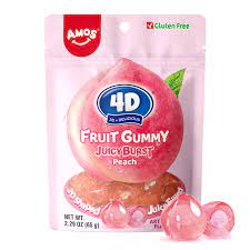 4D gummy Juice Burst Peach SUB 6OZ