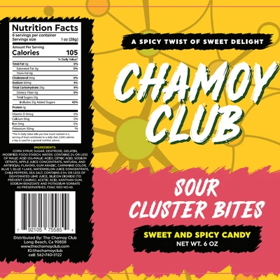 Sour Cluster Chamoy club 25count