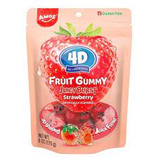 4D Gummy Juice Burst Strawberry SUB 6OZ